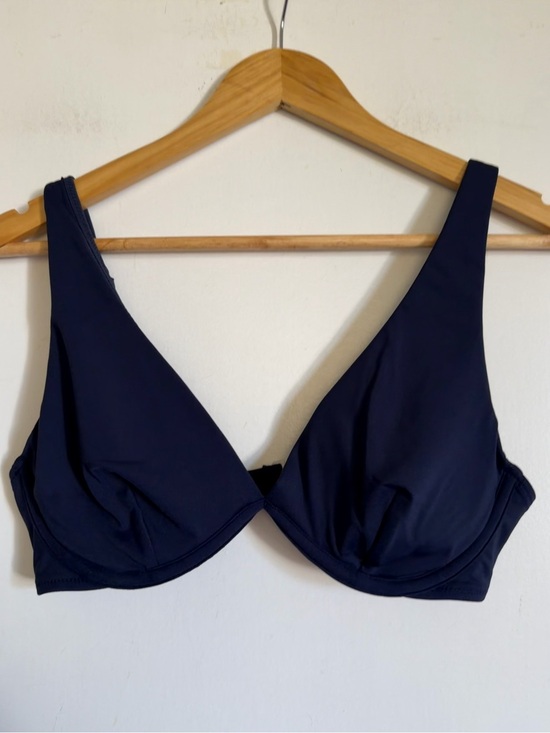 Athleta Other - Athleta Navy Blue Plunge Underwire Padded Bikini Top Swimsuit size 34B/C EUC
